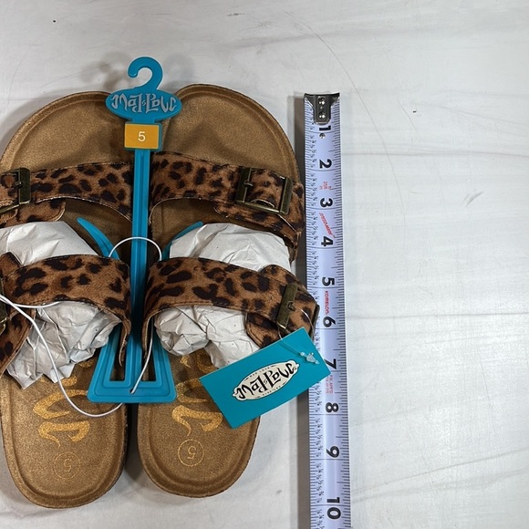 Mad Love Women’s Sandal Leopard sz 5 - Picture 6 of 8